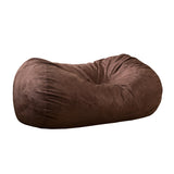 Microfiber Cylindrical Foam Filled Brown Bean Bag Chair - Omega Lifestyles
