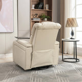 Power PU Leather Recliner Chair With Tray Table USB Port - Omega Lifestyles