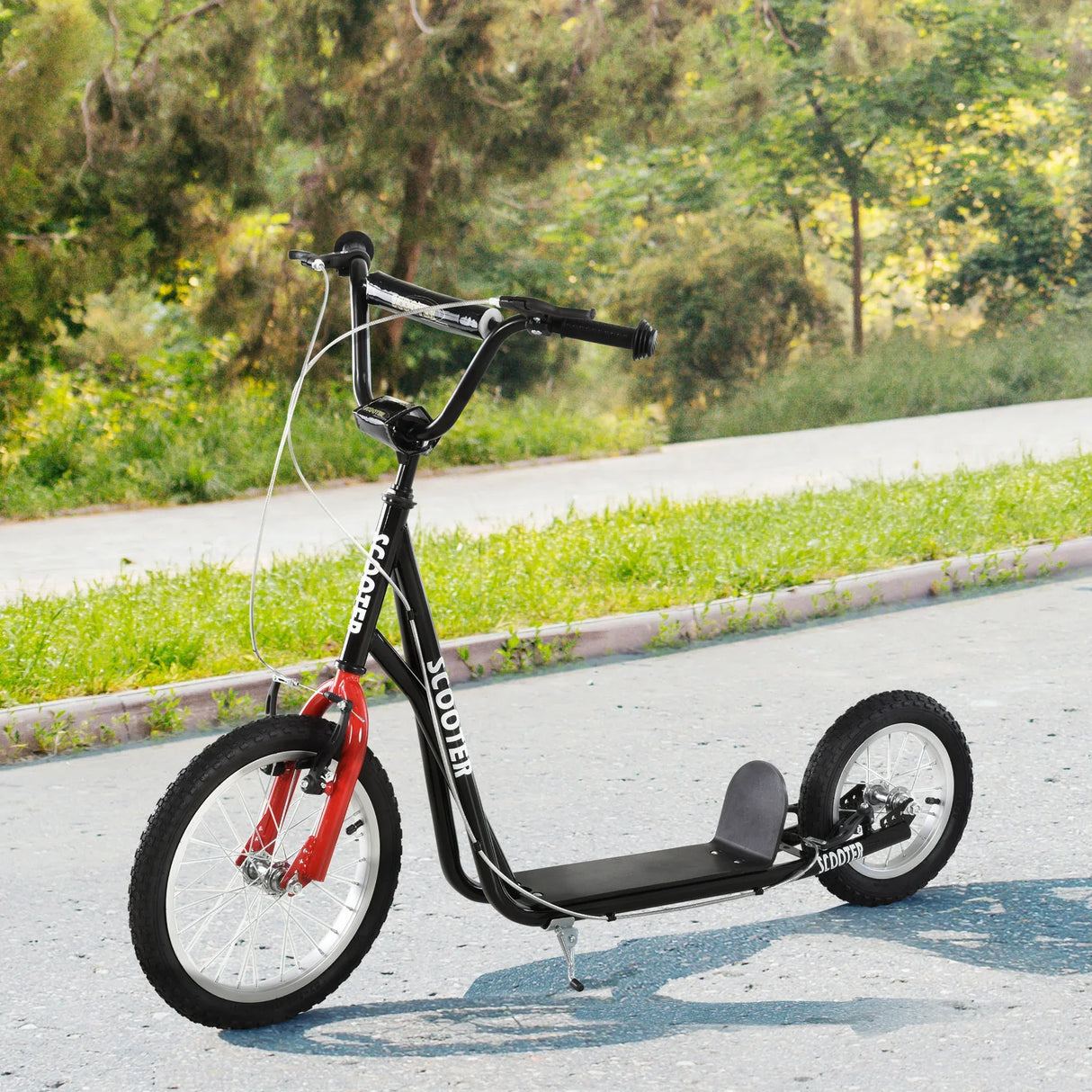 Youth Adjustable Handlebar Scooter With Inflatable Tires - Omega Lifestyles