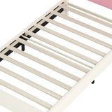 Twin Upholstered Princess Platform Bed With Crown Headboard - Omega Lifestyles