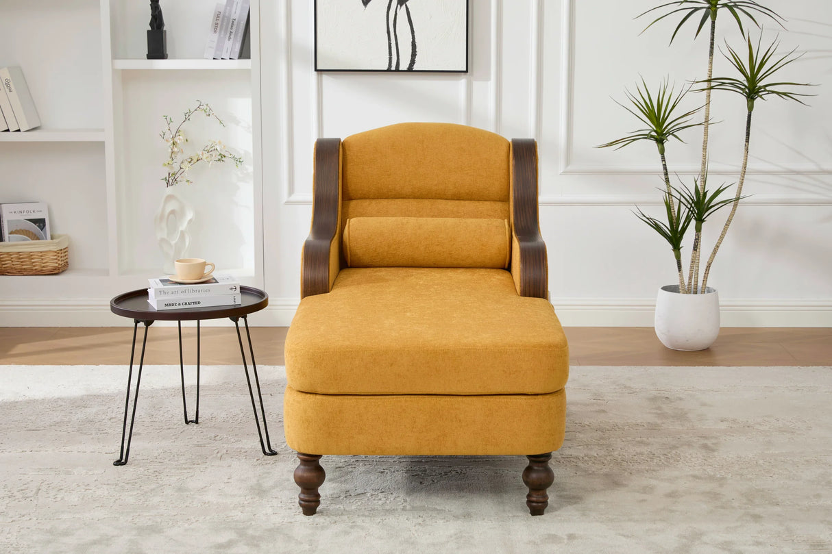 Chenille Upholstered Oversized Chaise Lounge Recliner Chair - Omega Lifestyles