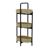 Farmhouse 3-Tier Handwoven Paper Rope Side Table - Omega Lifestyles