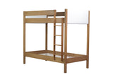 Twin Over Twin Rubber Wood Teddy Fleece Upholstered Bunk Bed - Omega Lifestyles