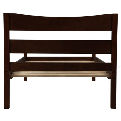 Twin Minimalist Solid Wood Platform Bed With Headboard - Omega Lifestyles