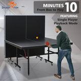 9-Ft Foldable Portable Indoor Table Tennis Table Set - Omega Lifestyles