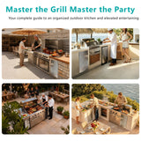 Stainless Steel Outdoor Kitchen Triple Drawer Cabinet - Omega Lifestyles