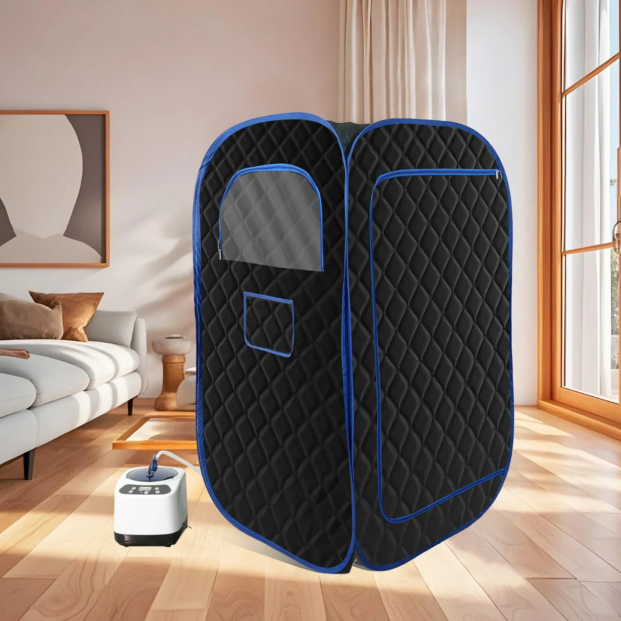 Portable Steam Sauna Tent With Folding Chair and Remote - Omega Lifestyles