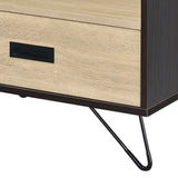 Black Oak Finish Contemporary Accent Table With Drawer - Omega Lifestyles