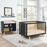 Solid Wood Multi Purpose Black Changing Table - Omega Lifestyles