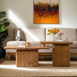 Vintage Style Natural Wood Grain Coffee Table Set Of 2 - Sleep Galleria