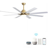 66-Inch Modern Reversible DC Motor Ceiling Fan With LED Light