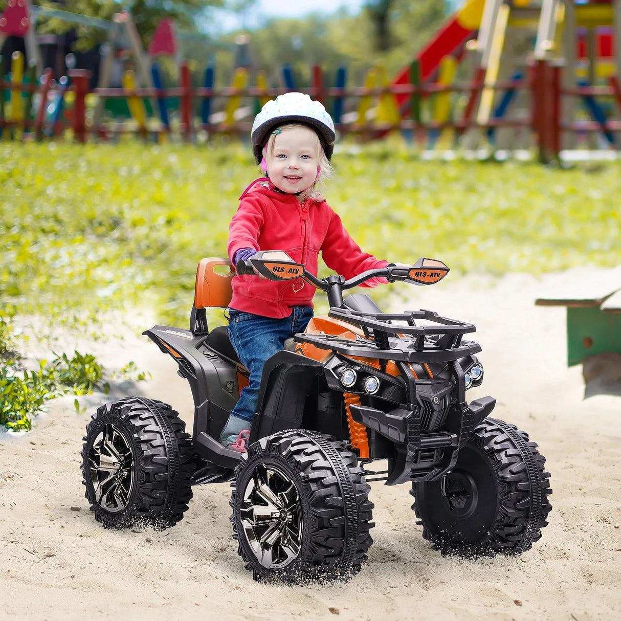 Kids Ride-On Four-Wheeler ATV Toy With Music - Omega Lifestyles