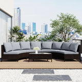 5-Piece All-Weather PE Rattan Outdoor Patio Sofa Set - Omega Lifestyles