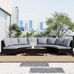 5-Piece All-Weather PE Rattan Outdoor Patio Sofa Set - Omega Lifestyles