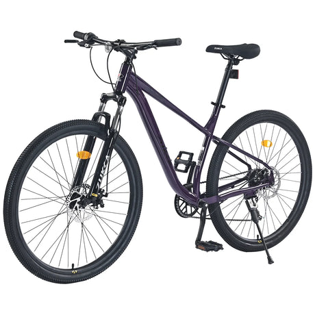 27.5-Inch 8-Speed Steel Frame Mountain Bike With Suspension - Omega Lifestyles