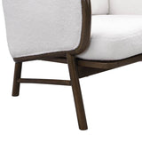 Set of 2 Sherpa Fabric Upholstered Accent Chairs - Omega Lifestyles