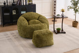 Extra Soft Memory Foam Bean Bag Chair With Chenille Cover - Omega Lifestyles