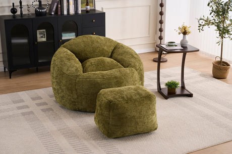 Extra Soft Memory Foam Bean Bag Chair With Chenille Cover - Omega Lifestyles