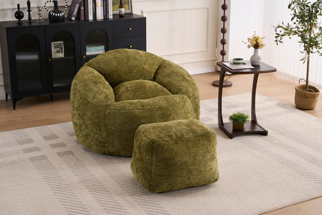 Extra Soft Memory Foam Bean Bag Chair With Chenille Cover - Omega Lifestyles