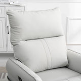 PU Reclining Rocking Chair With 360° Swivel And Footrest - Omega Lifestyles