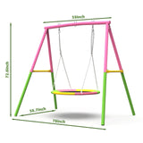 Flying Saucer Steel A-Frame Outdoor Swing Set - Omega Lifestyles