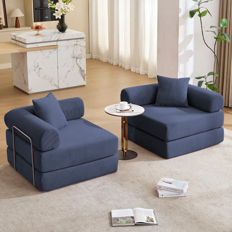 Modular Folding Convertible Corduroy Sofa Bed - Omega Lifestyles