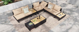 Diamond Weave Outdoor Sectional Furniture Set With Cushions - Omega Lifestyles