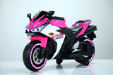12V Pink Kids Electric Ride On Motorcycle With Lights - Omega Lifestyles