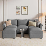 Modern 5-Seat Modular Sectional Sofa With Storage - Omega Lifestyles