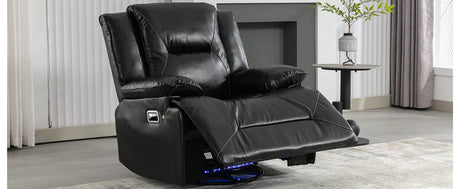 360-Degree Swivel Manual Rocking Leather Gel Recliner Chair - Omega Lifestyles