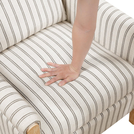 Classic Farmhouse Push-Back Reclining Fabric Upholstery Chair - Omega Lifestyles