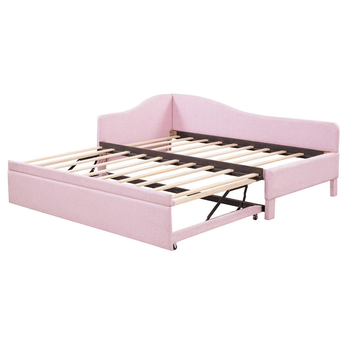 Twin Upholstered L-Shaped Daybed With Pop-Up Trundle - Omega Lifestyles