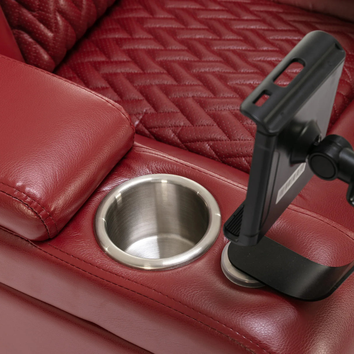 Power Recliner Chair PU Leather With USB Tray Table - Omega Lifestyles