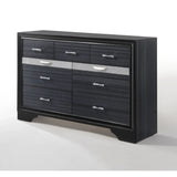 Black Synthetic Wood Modern Storage Dresser - Omega Lifestyles