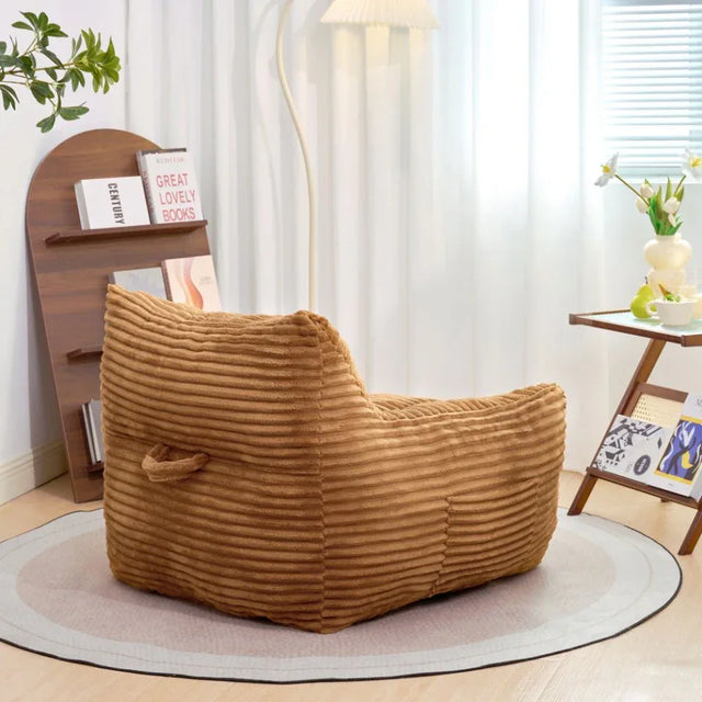 Oversized Corduroy Foam Filled Bean Bag Chair - Omega Lifestyles