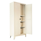 71-Inch Steel Locking Storage Cabinet With Adjustable Shelves - Omega Lifestyles