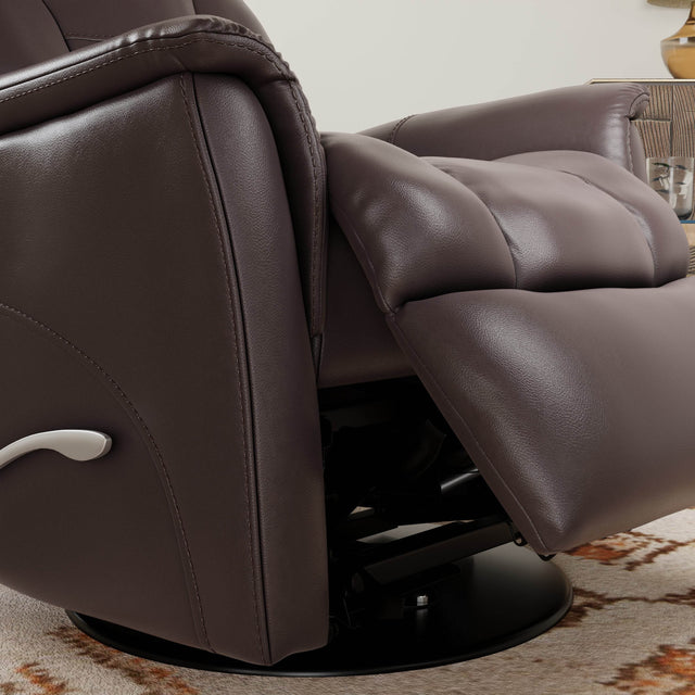 Swivel Glider Recliner With Manual Adjustable Headrest - Omega Lifestyles