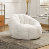 Plush Teddy Foam Bean Bag Chair With Armrests - Omega Lifestyles