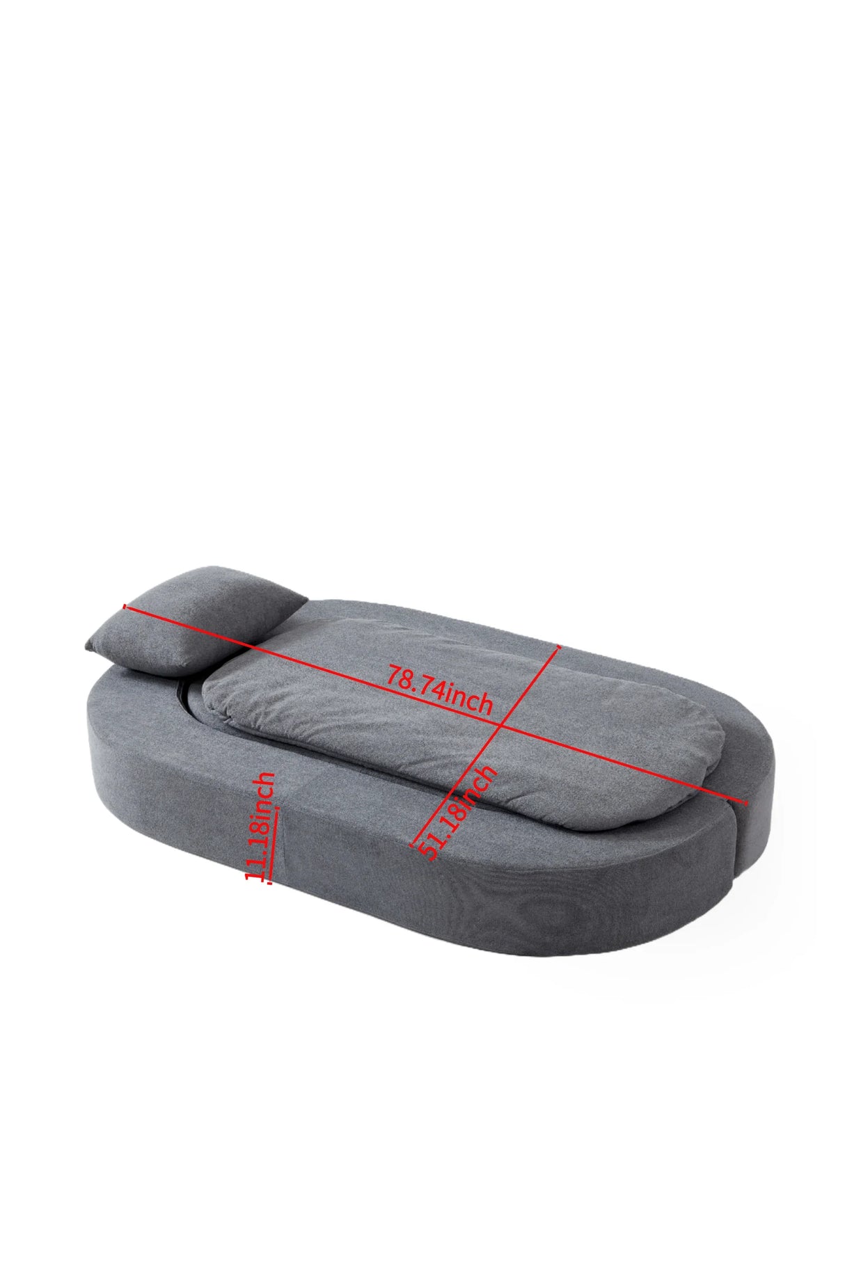 Foldable Memory Foam Convertible Sofa Bed Twin - Omega Lifestyles