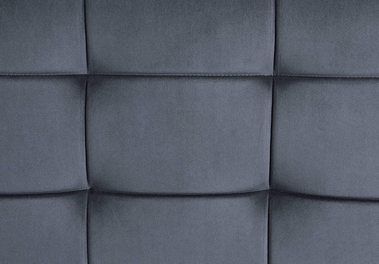 Gray Velvet Memory Foam Accent Chair With Pillow - Omega Lifestyles