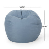 Fabric Foam Filled Modern Teal 3-Foot Bean Bag Chair - Omega Lifestyles