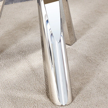 42-Inch Round Sintered Stone Dining Table With Chairs - Omega Lifestyles