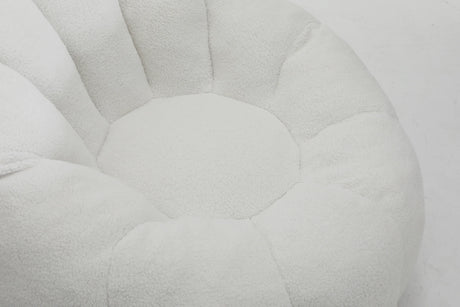 Plush Teddy Foam Bean Bag Chair With Armrests - Omega Lifestyles