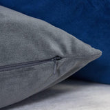 20-Inch Grey Polyester Velvet Decorative Pillowcase Cover - Omega Lifestyles