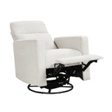 Contemporary Chenille Swivel Recliner Chair With Gliding Motion - Omega Lifestyles