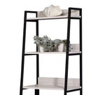 Leaning Ladder 5-Shelf Metal And Wood Bookshelf - Omega Lifestyles