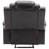 Brown Faux Leather Manual Recliner Chair With LED Light - Omega Lifestyles