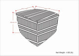 Square Woven Indoor Outdoor Fabric Pouf With Support - Omega Lifestyles
