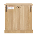 Antique Oak LED Glass Display Cabinet With Adjustable Shelves - Omega Lifestyles