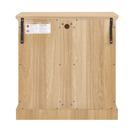 Antique Oak LED Glass Display Cabinet With Adjustable Shelves - Omega Lifestyles